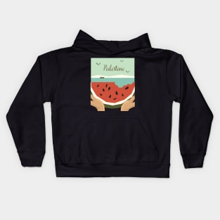 Watermelon Palestine free Kids Hoodie